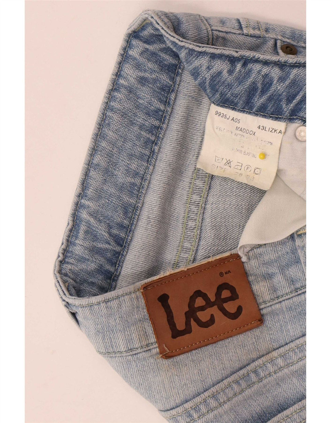 Lee Womens Maddox Slim Jeans W28 L33 Blue Cotton