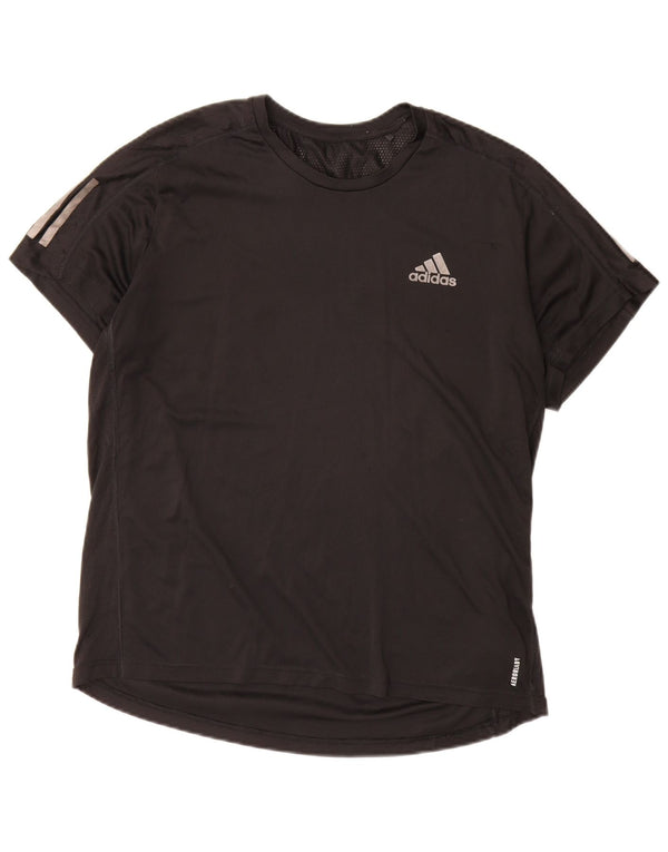 ADIDAS Mens T-Shirt Top Large Black Polyester