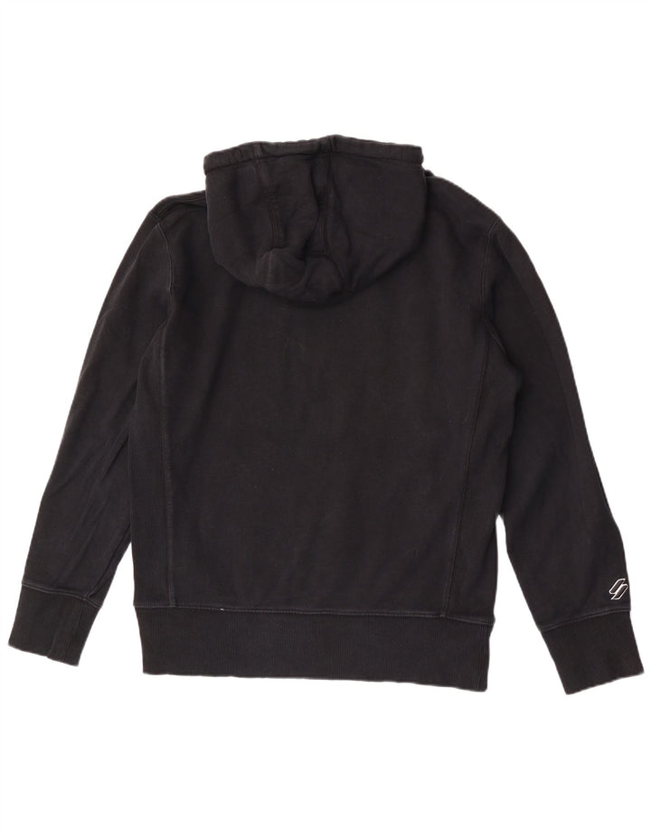 Superdry Mens Hoodie Jumper Medium Black Cotton