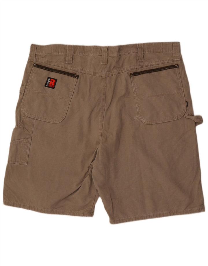 Wrangler Mens Cargo Shorts W42 2XL Beige Cotton