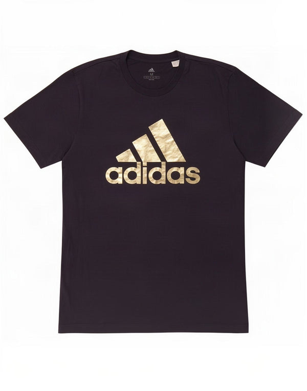 Adidas Mens Graphic T-Shirt Top Medium Navy Blue Cotton
