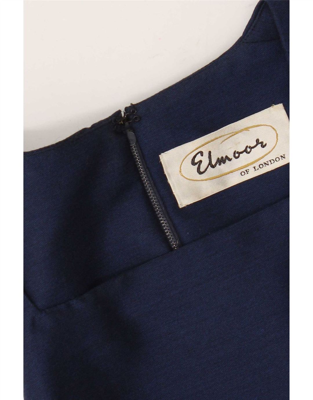 Vintage Womens Sheath Dress UK 10 Small Navy Blue