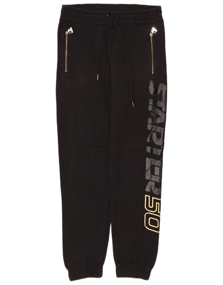 STARTER Mens Graphic Tracksuit Trousers Joggers Medium  Black Cotton