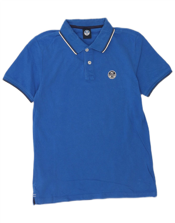 North Sails Mens Polo Shirt Small Blue Cotton