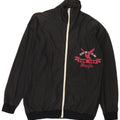 Vintage Mens Graphic Tracksuit Top Jacket Medium Black