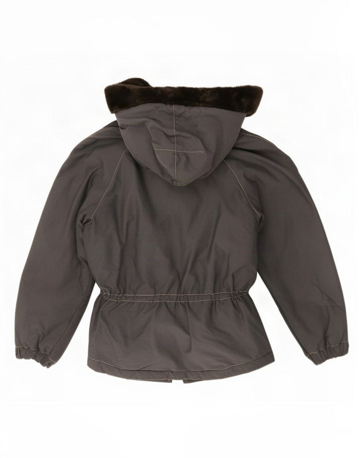 Post Card Womens Hooded Ski Jacket IT 42 Medium Grey Nylon