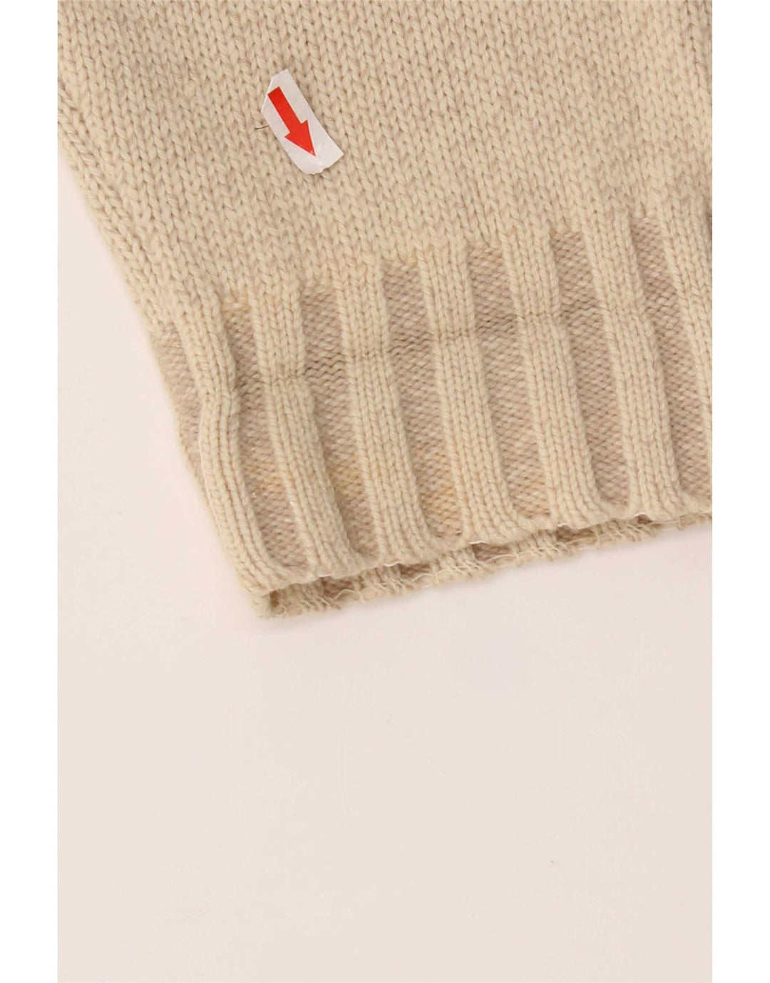 Kappa Mens Cardigan Sweater XL Beige Cotton