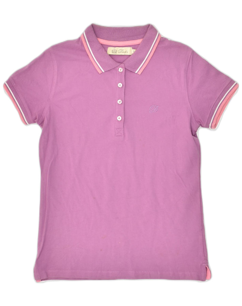 DACK'S Womens Polo Shirt UK 10 Small Purple Cotton | Vintage Dack's | Thrift | Second-Hand Dack's | Used Clothing | Messina Hembry 