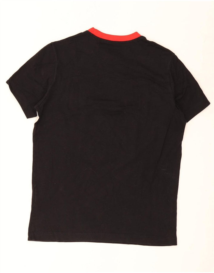 Champion Mens Graphic T-Shirt Top Medium Black Colourblock Cotton