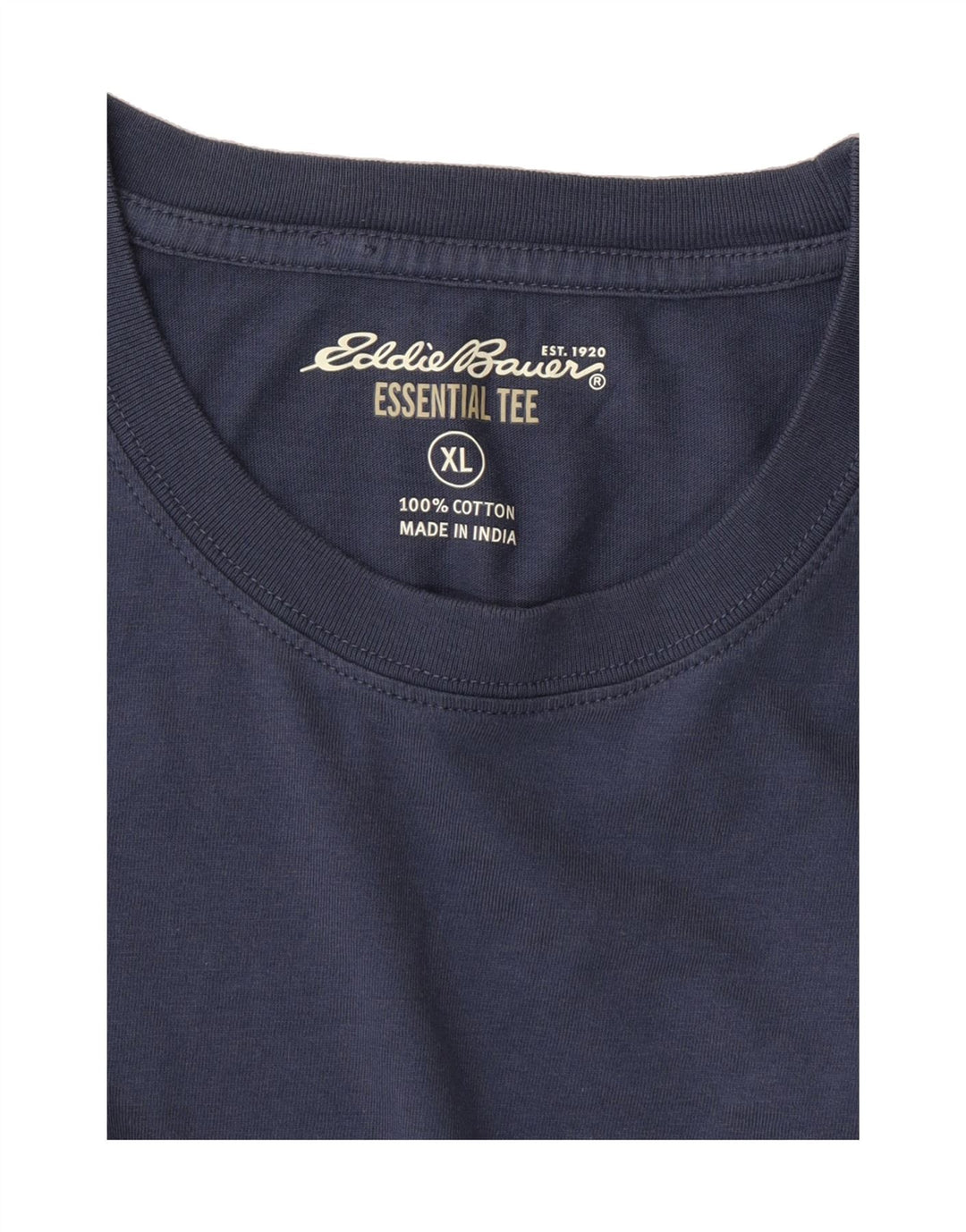 EDDIE BAUER Mens T-Shirt Top XL Navy Blue Cotton Vintage Eddie Bauer and Second-Hand Eddie Bauer from Messina Hembry 