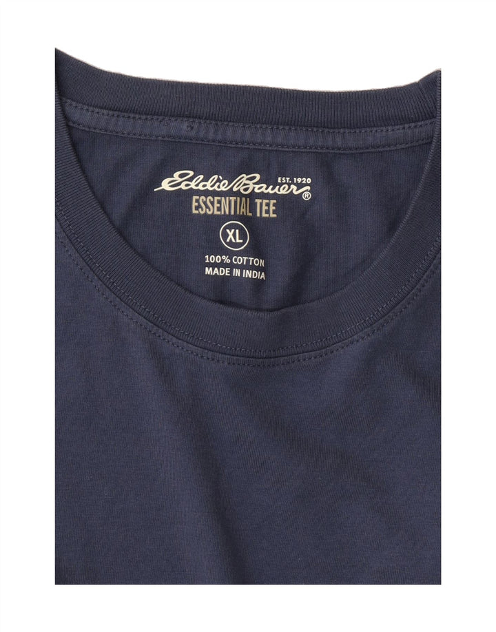 EDDIE BAUER Mens T-Shirt Top XL Navy Blue Cotton Vintage Eddie Bauer and Second-Hand Eddie Bauer from Messina Hembry 
