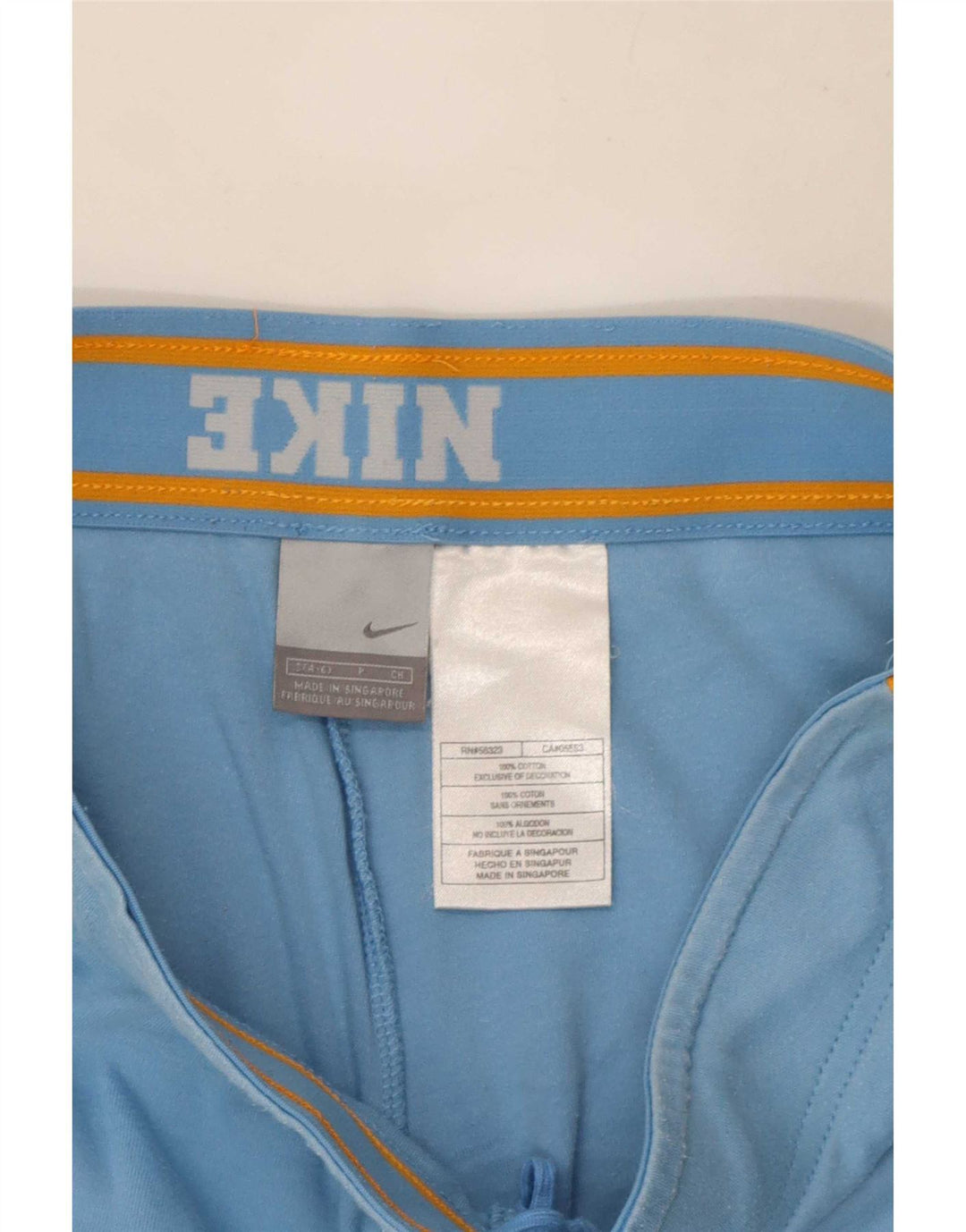 Nike Womens Sport Shorts UK 10 Small  Blue Cotton