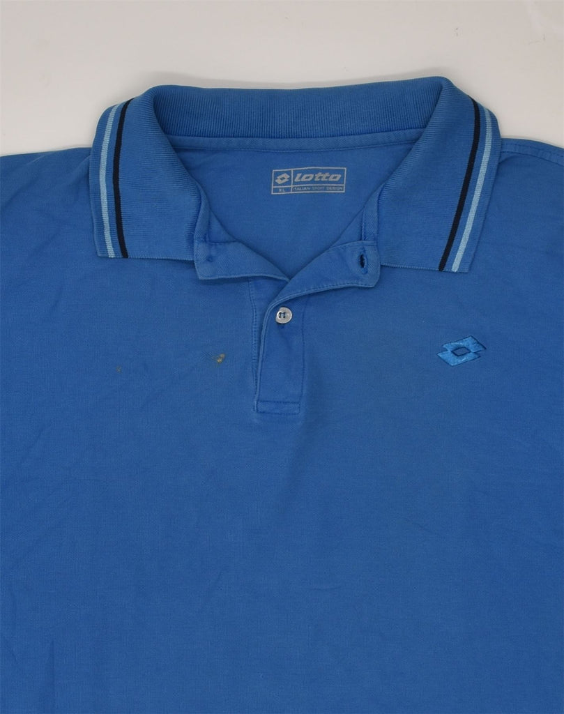 LOTTO Mens Polo Shirt XL Blue Cotton | Vintage Lotto | Thrift | Second-Hand Lotto | Used Clothing | Messina Hembry 