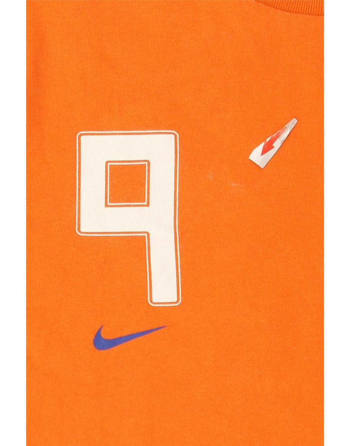 Nike Mens KNVB Graphic T-Shirt Top Medium Orange Cotton