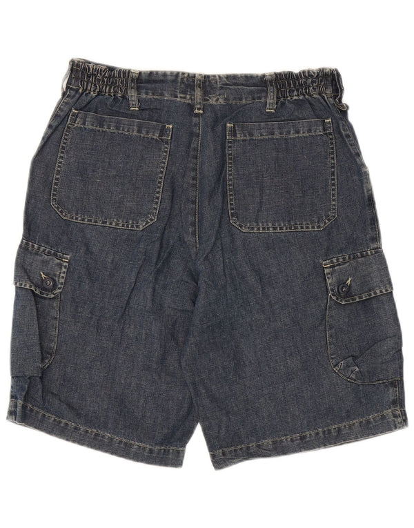 Trussardi Mens Cargo Denim Shorts IT 48 Medium W30 Blue Cotton