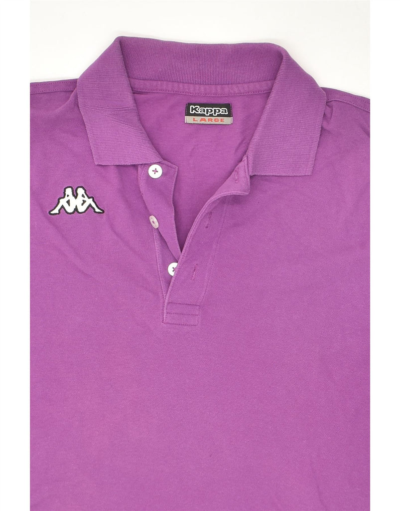 KAPPA Mens Slim Polo Shirt Large Purple Cotton | Vintage Kappa | Thrift | Second-Hand Kappa | Used Clothing | Messina Hembry 