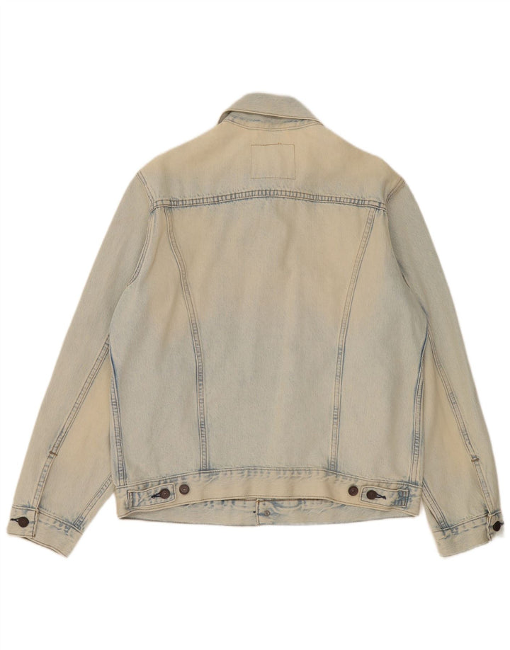LEVI'S Mens Denim Jacket UK 38 Medium Blue Cotton