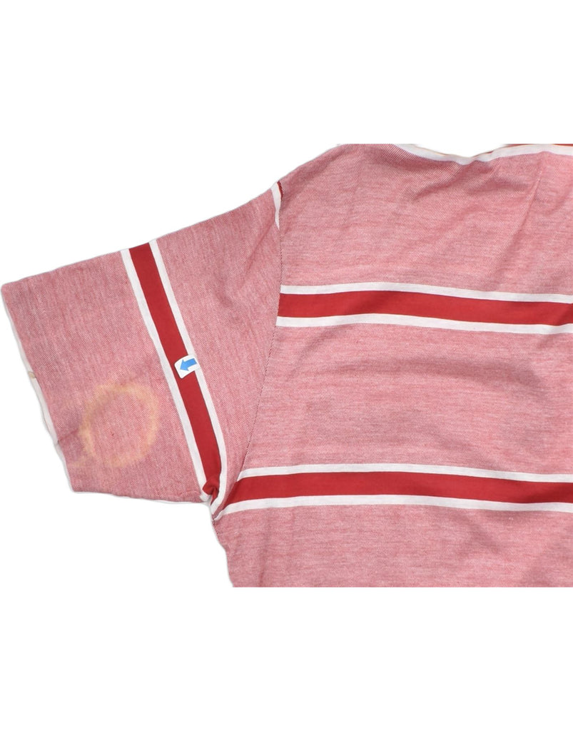 PIERRE CARDIN Mens Paris Polo Shirt IT 46 Small Red Striped | Vintage | Thrift | Second-Hand | Used Clothing | Messina Hembry 