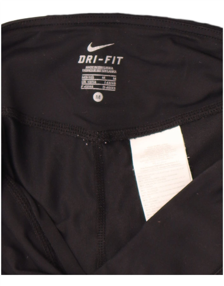 Nike Womens Capri Leggings UK 12/14 Medium  Black Nylon