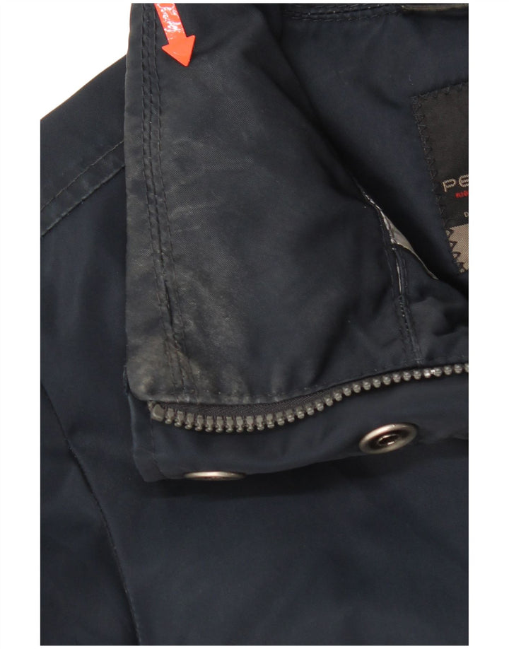 PEUTEREY Womens Padded Jacket IT 46 Large Navy Blue Polyester