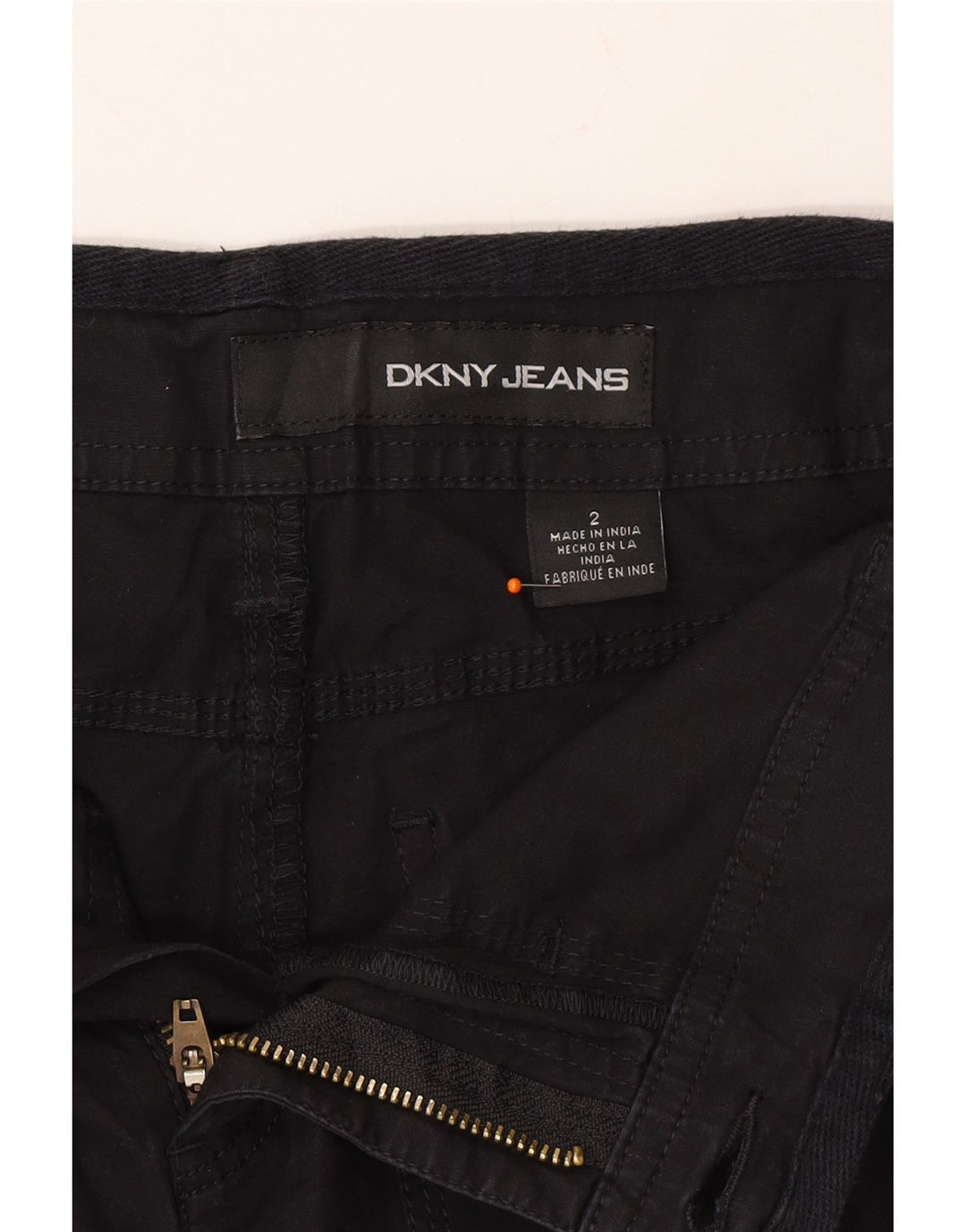 DKNY Womens Cargo Shorts US 2 XS W30  Black Cotton Vintage Dkny and Second-Hand Dkny from Messina Hembry 