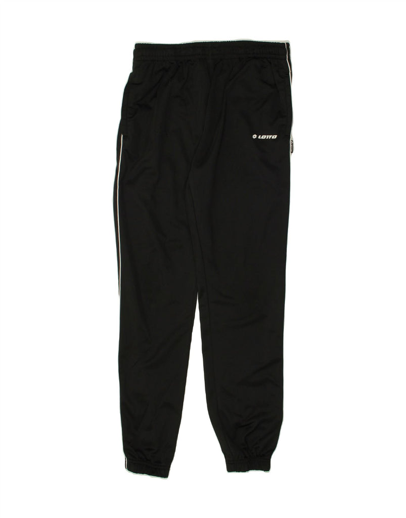 LOTTO Mens Tracksuit Trousers Joggers Large Black Polyester | Vintage Lotto | Thrift | Second-Hand Lotto | Used Clothing | Messina Hembry 