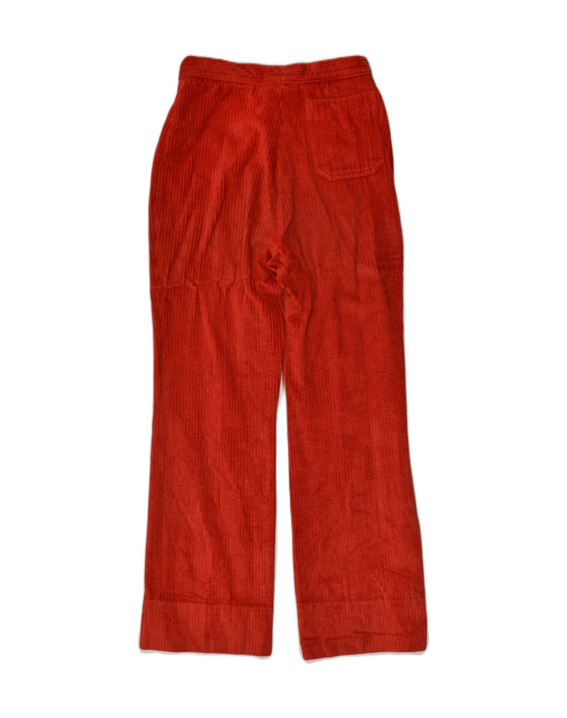 FILA Womens High Waist Straight Corduroy Trousers UK 8 Small W24 L26 Red | Vintage Fila | Thrift | Second-Hand Fila | Used Clothing | Messina Hembry 