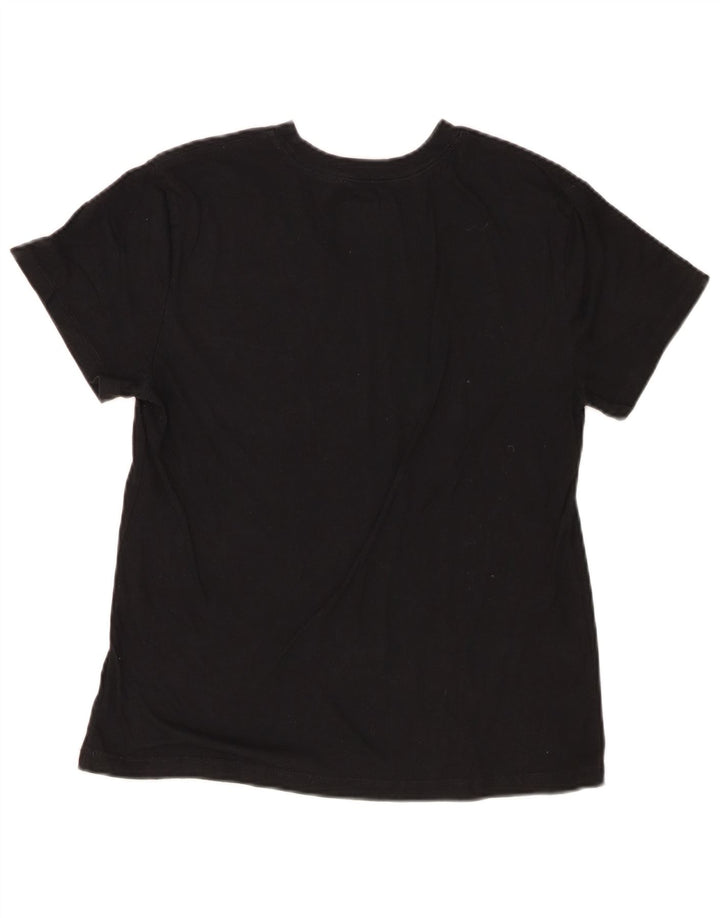 Champion Womens Graphic T-Shirt Top UK 12 Medium Black
