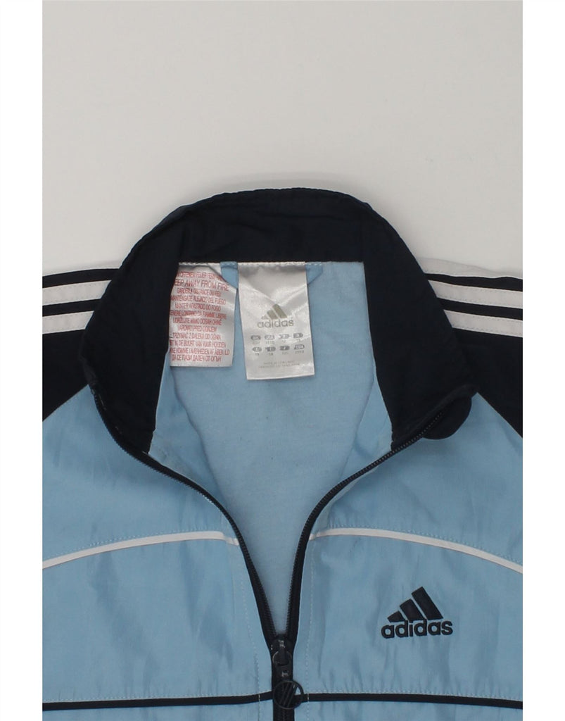 ADIDAS Boys Graphic Tracksuit Top Jacket 2-3 Years Blue Colourblock | Vintage Adidas | Thrift | Second-Hand Adidas | Used Clothing | Messina Hembry 