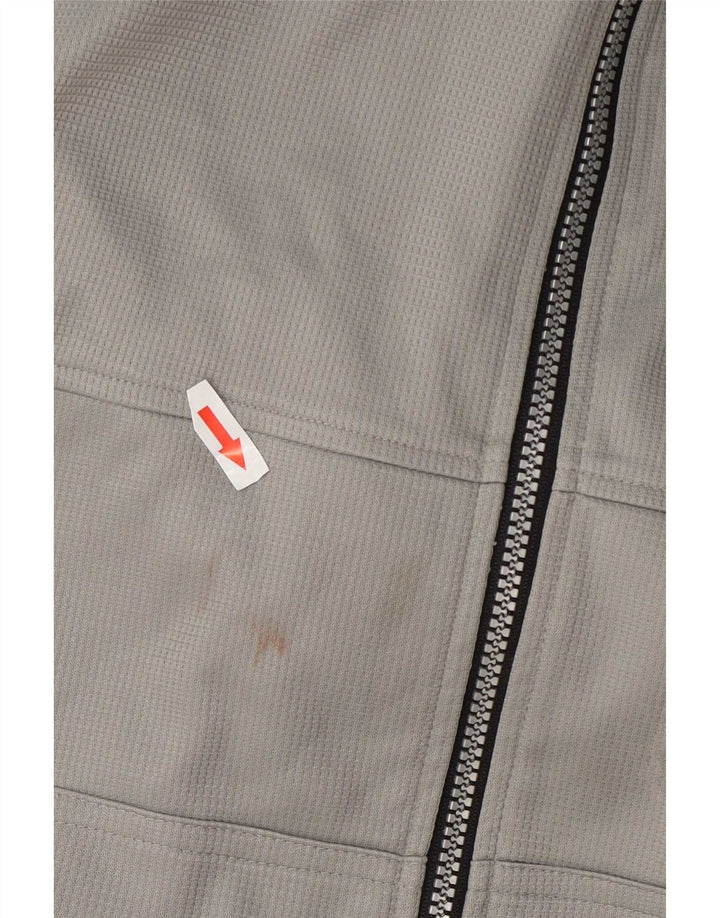 Asics Mens Tracksuit Top Jacket Large Grey Colourblock
