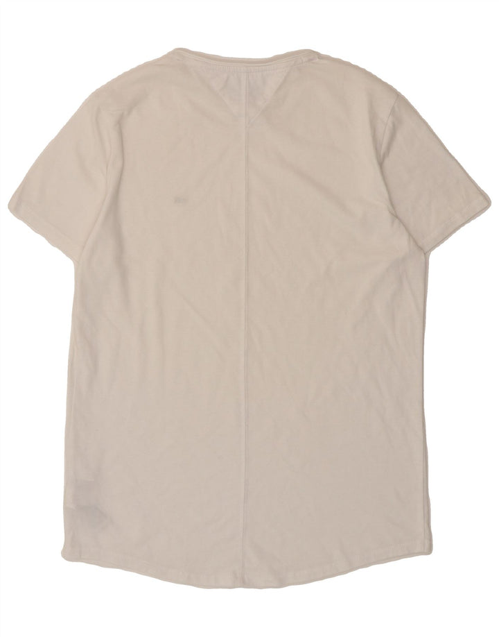TOMMY HILFIGER Mens T-Shirt Top Medium White Cotton Vintage Tommy Hilfiger and Second-Hand Tommy Hilfiger from Messina Hembry 