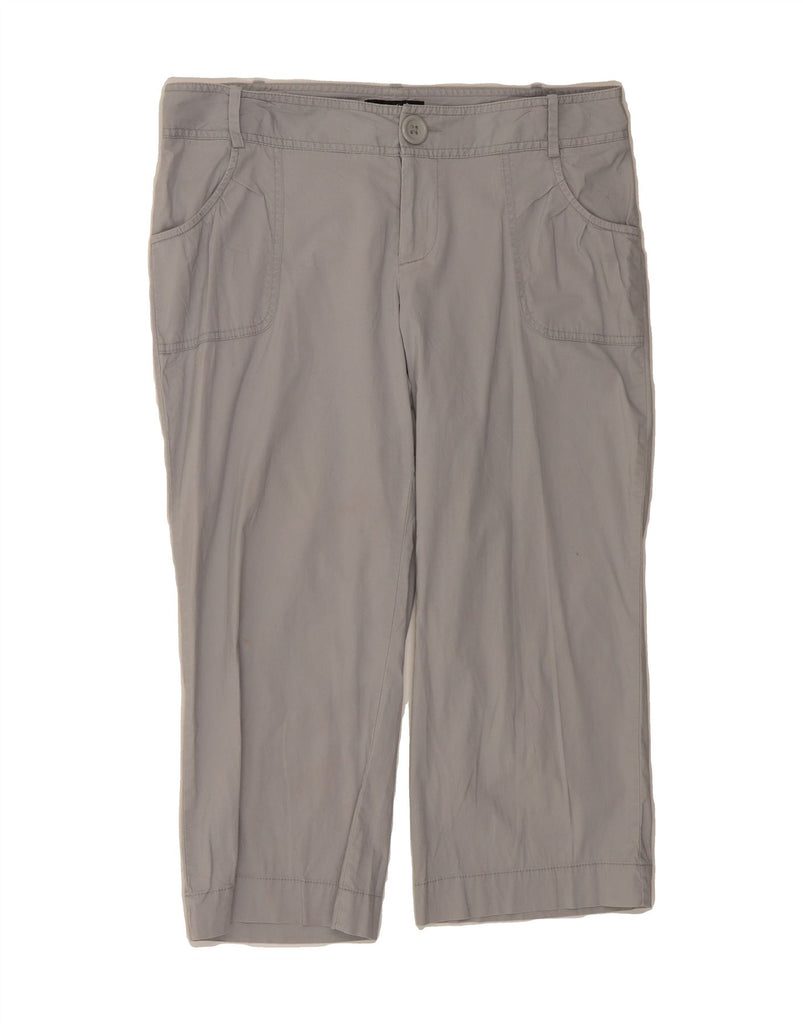 MOSSIMO Womens Straight Capri Trousers US 8 Medium W32 L20 Grey Cotton Vintage Mossimo and Second-Hand Mossimo from Messina Hembry 