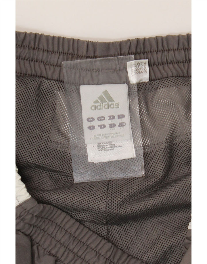 ADIDAS Mens Tracksuit Trousers Large  Grey Colourblock Polyester