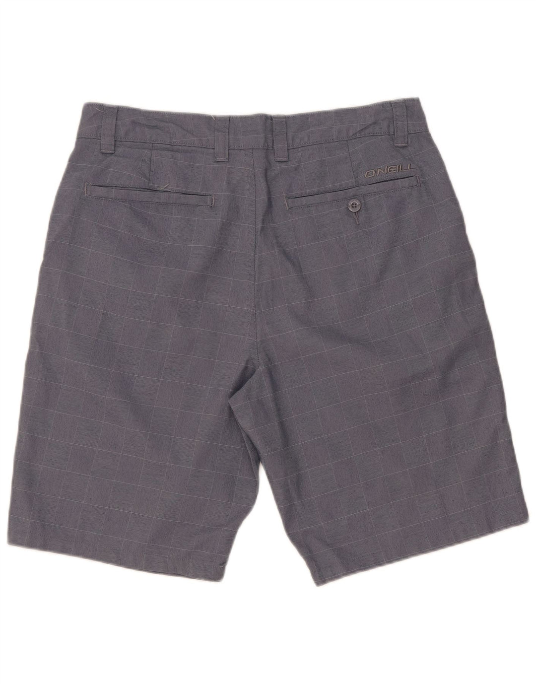 O'Neill Mens Chino Shorts W32 Medium Blue Check Polyester