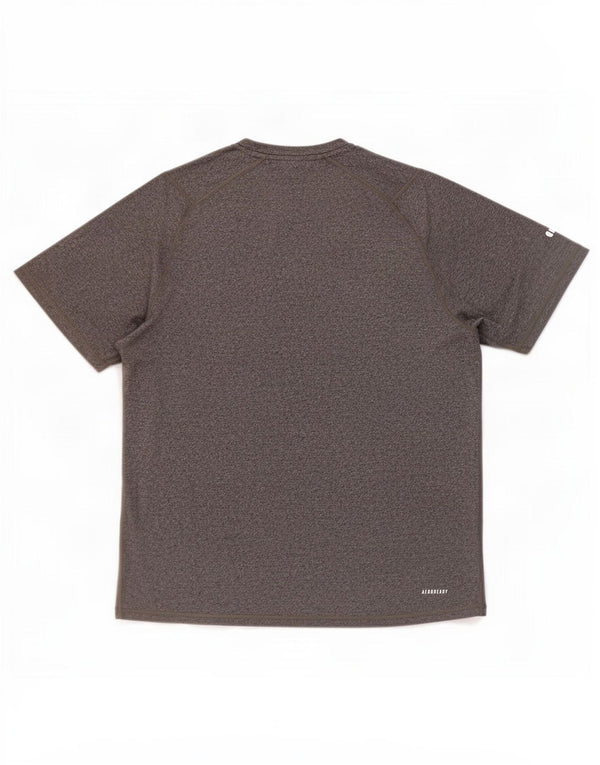 Adidas Mens Aeroready T-Shirt Top XL Grey Flecked Polyester