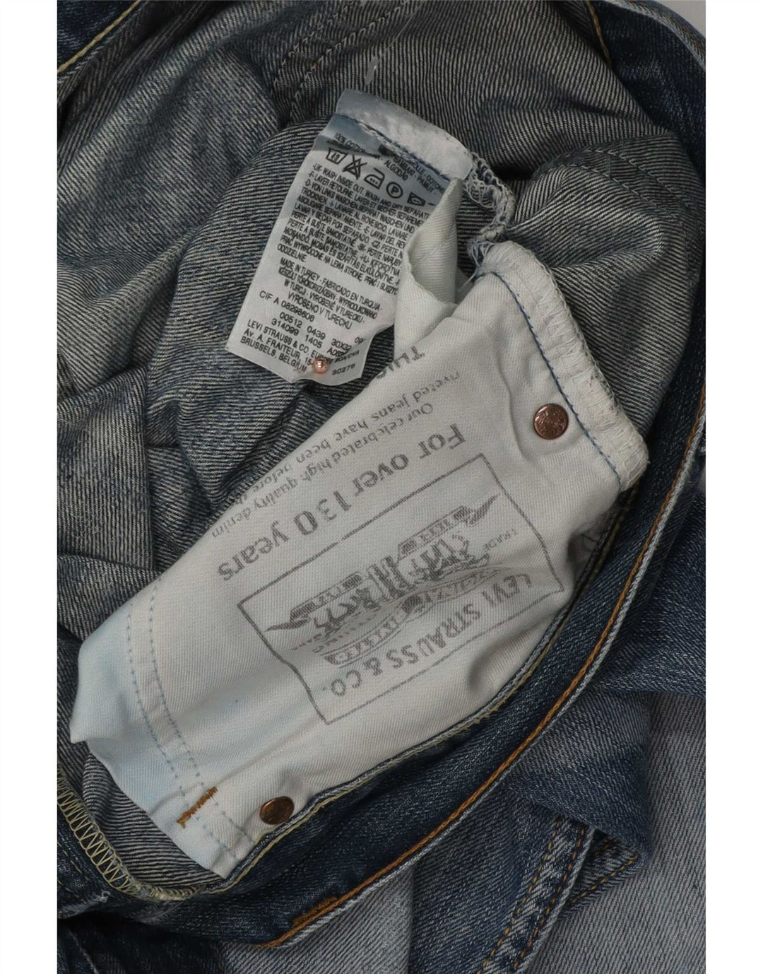 Levi's Womens 512 Distressed Bootcut Jeans W30 L32 Blue Cotton