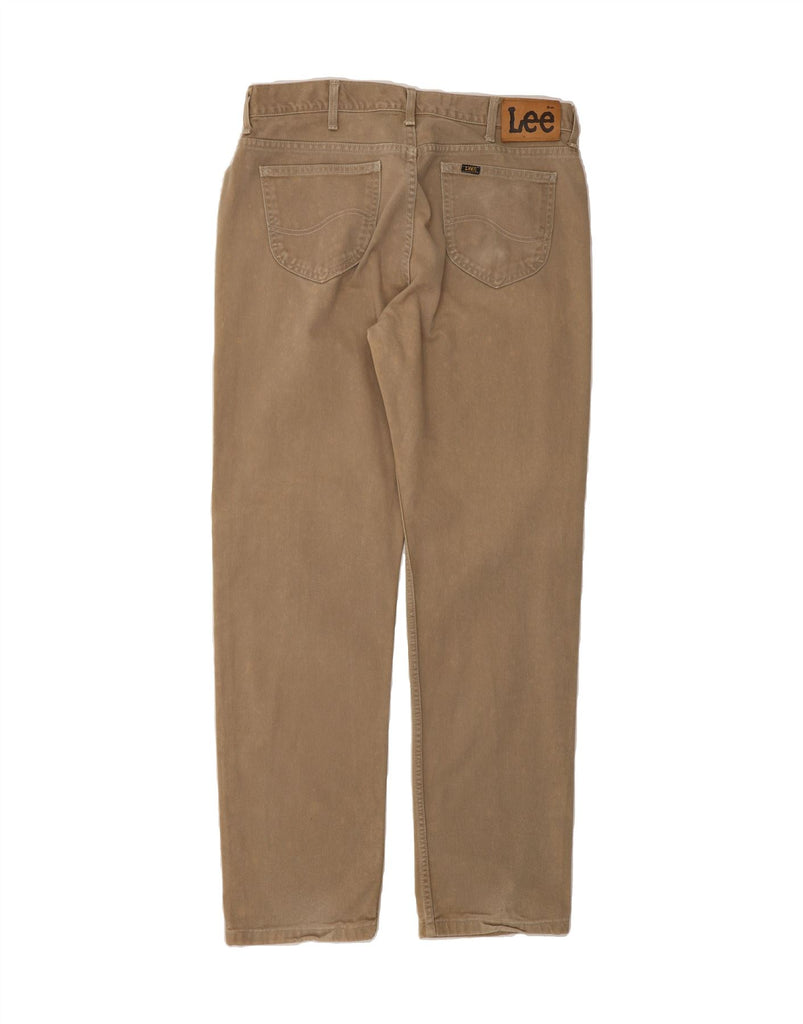 LEE Mens Straight Casual Trousers W38 L34 Brown Cotton Vintage Lee and Second-Hand Lee from Messina Hembry 