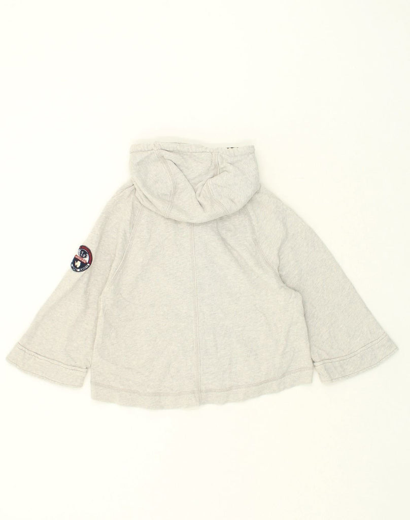 NAPAPIJRI Girls Zip Hoodie Sweater 7-8 Years Small Grey Cotton | Vintage Napapijri | Thrift | Second-Hand Napapijri | Used Clothing | Messina Hembry 