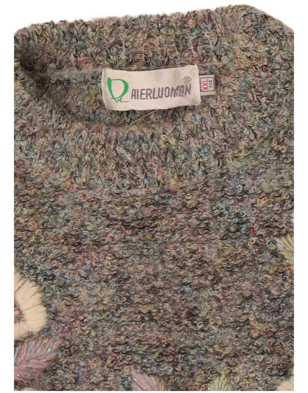 Aierluoman Womens Crew Neck Jumper Sweater UK 20 2XL Multicoloured