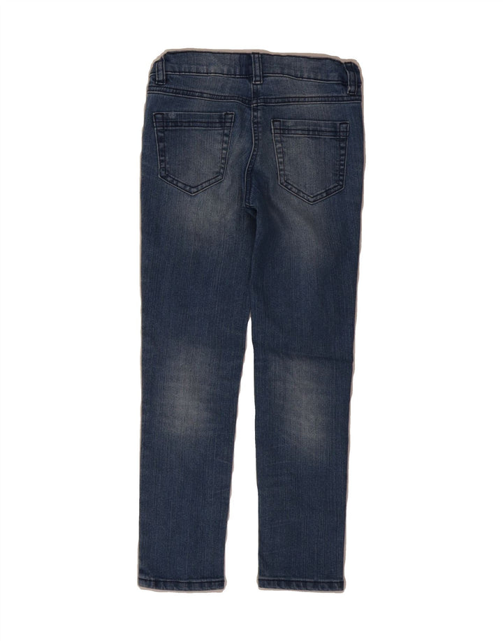 BENETTON Girls Distressed Slim Jeans 6-7 Years Medium W22 L22 Blue Vintage Benetton and Second-Hand Benetton from Messina Hembry 