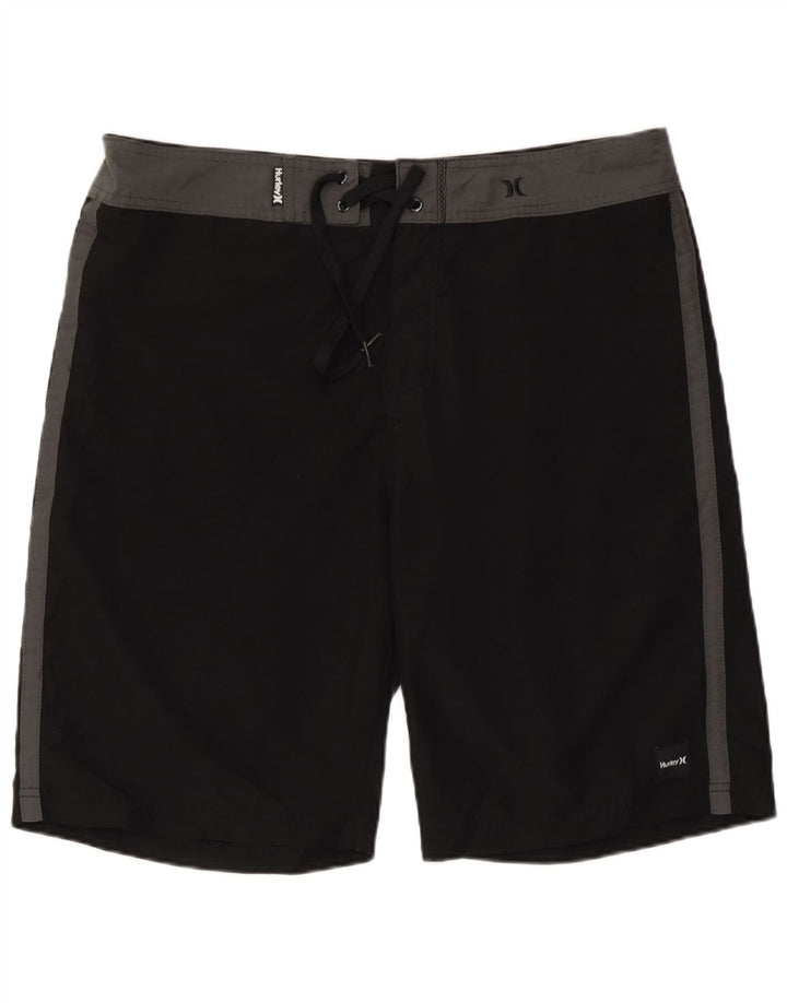 Hurley Mens Swimming Shorts Large  Black Colourblock Polyester