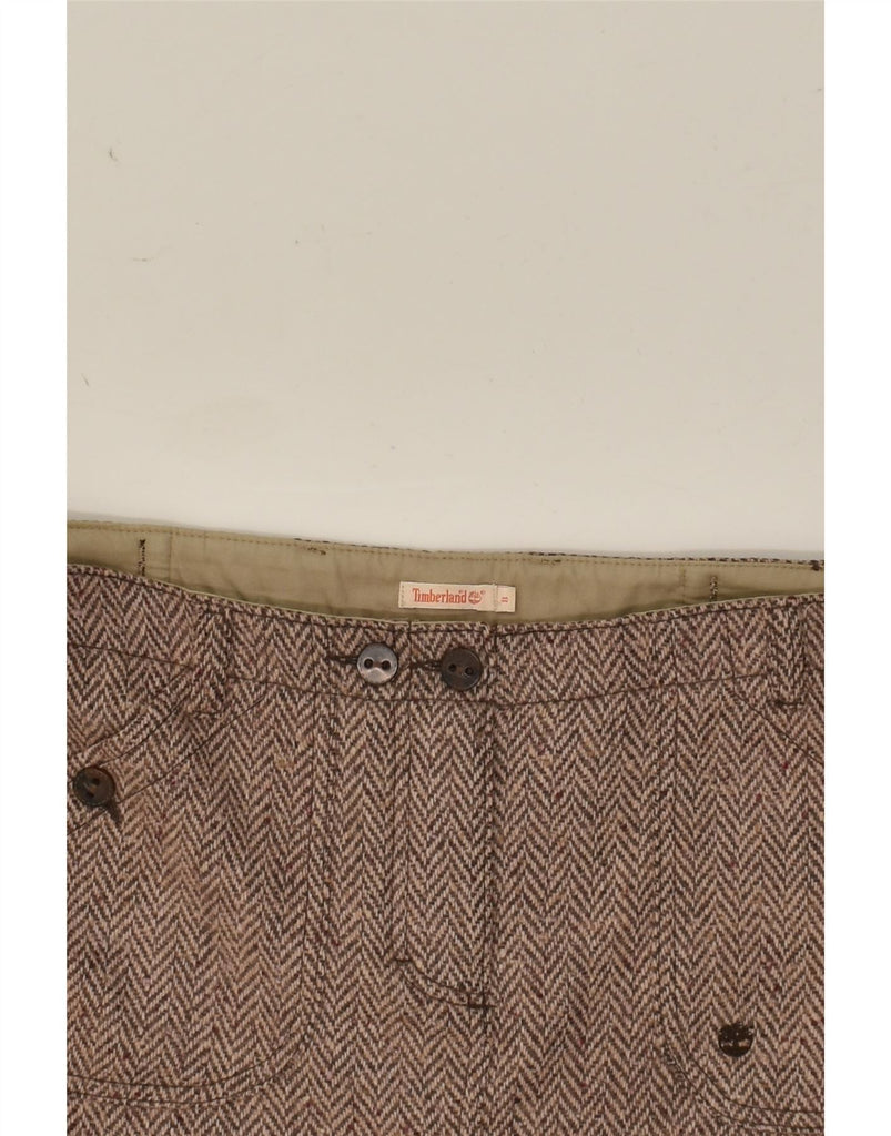 TIMBERLAND Womens Straight Skirt US 8 Medium W32  Brown Herringbone Wool | Vintage Timberland | Thrift | Second-Hand Timberland | Used Clothing | Messina Hembry 