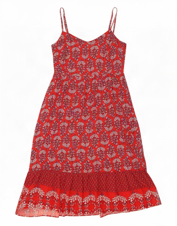 Marks & Spencer Womens Sundress UK 14 Medium Red Floral Viscose