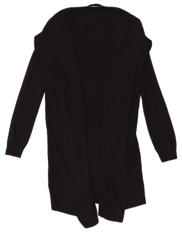 Marks & Spencer Womens Longline Open Cardigan Sweater UK 10 Small Black