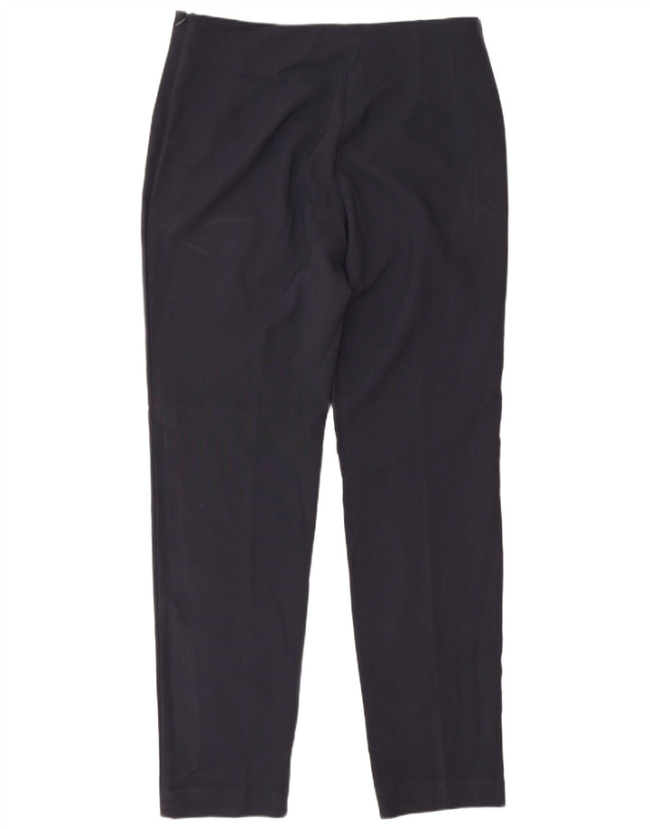 Marks & Spencer Womens Slim Suit Trousers UK 12 Medium W30 L30 Navy Blue