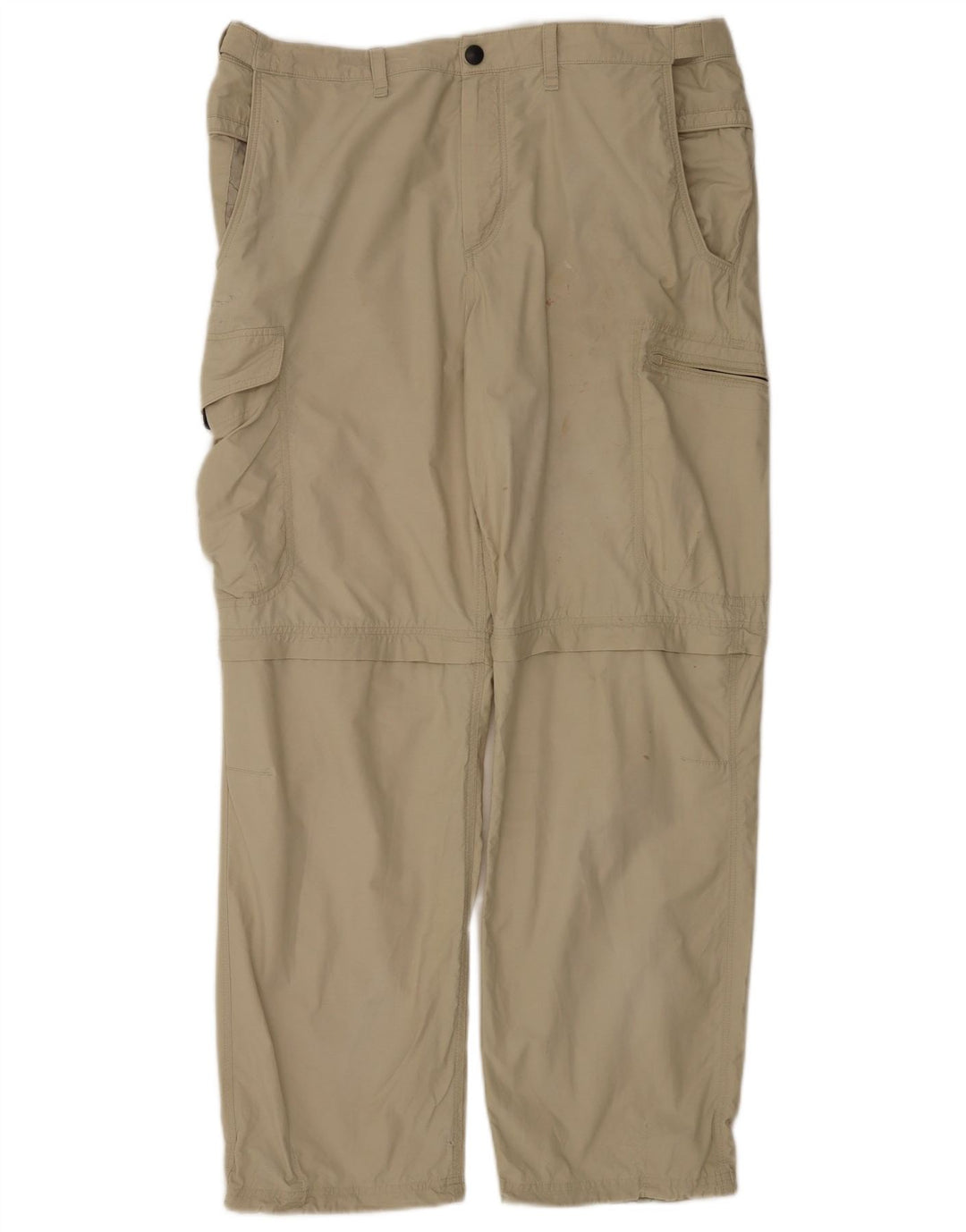Marks & Spencer Mens Straight Cargo Trousers W36 L31 Beige Cotton
