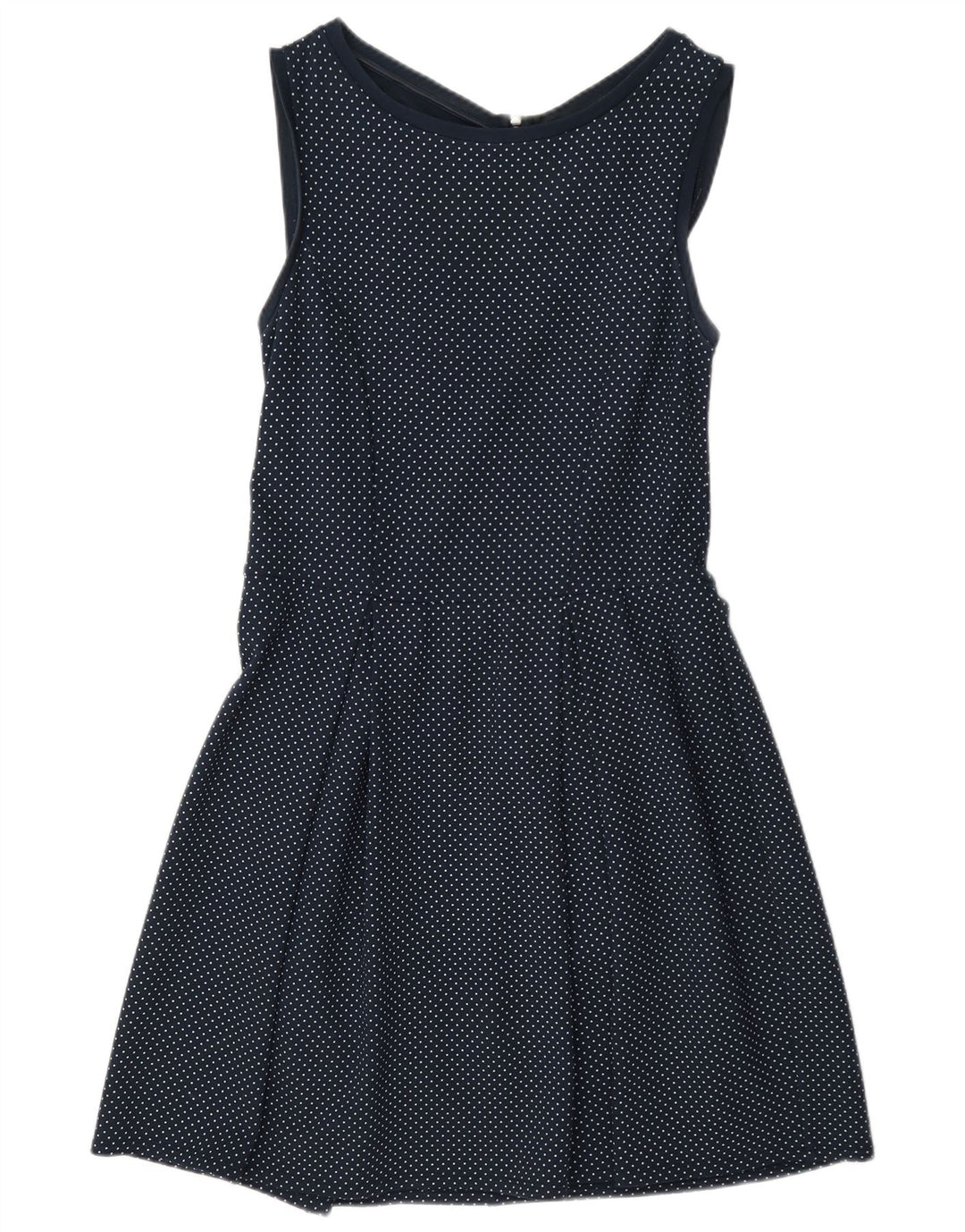 Max & Co. Womens Sleeveless A-Line Dress UK 12 Medium Navy Blue Spotted