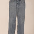 LEVI'S Womens 571 Slim Jeans W28 L34 Blue Cotton