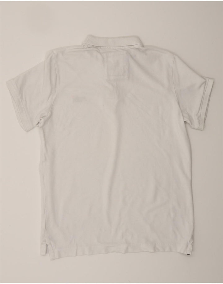 SUPERDRY Mens Classic Fit Polo Shirt 3XL White Cotton