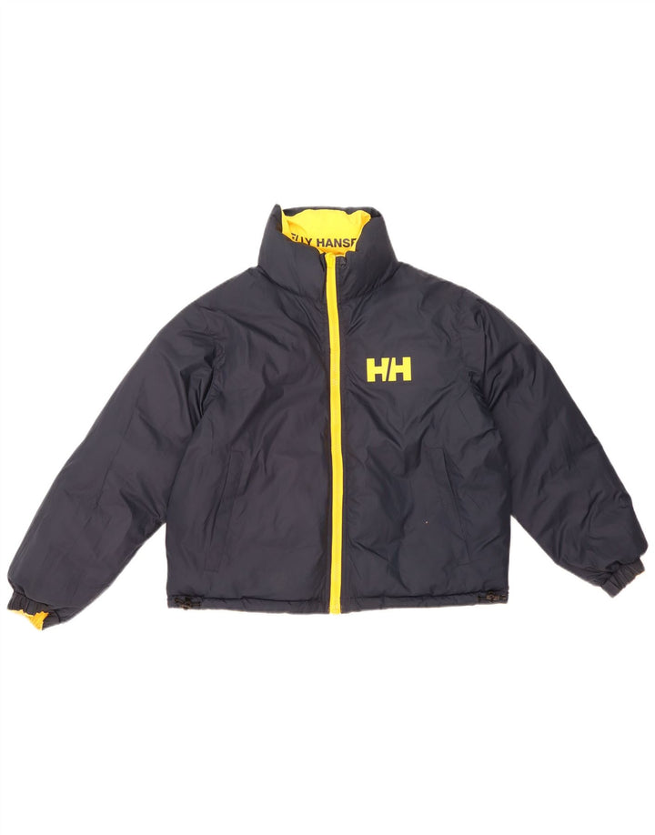Helly Hansen Womens Reversible Oversized Padded Jacket UK 10 Small Yellow